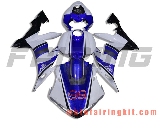 Fairing Kits Fit for YZF-1000 R1 2004 2005 2006 YZF 1000 R1 04 05 06 Plastic ABS Injection Mold Complete Motorcycle Body Aftermarket Bodywork Frame (Blue & White) B052