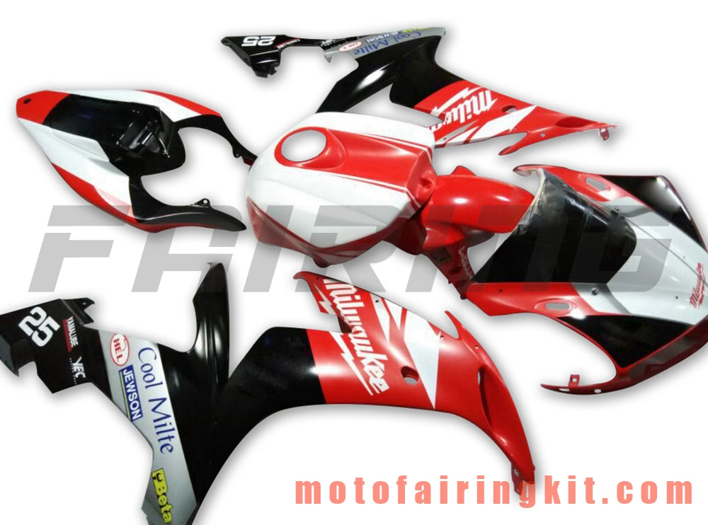 Fairing Kits Fit for YZF-1000 R1 2004 2005 2006 YZF 1000 R1 04 05 06 Plastic ABS Injection Mold Complete Motorcycle Body Aftermarket Bodywork Frame (Red & Black) B055