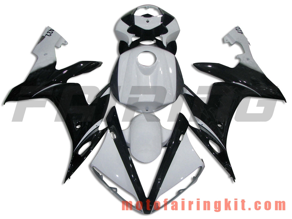 Kits de carenado aptos para YZF-1000 R1 2004 2005 2006 YZF 1000 R1 04 05 06 Molde de inyección de plástico ABS Carrocería completa para motocicleta Marco de carrocería de posventa (blanco y negro) B056