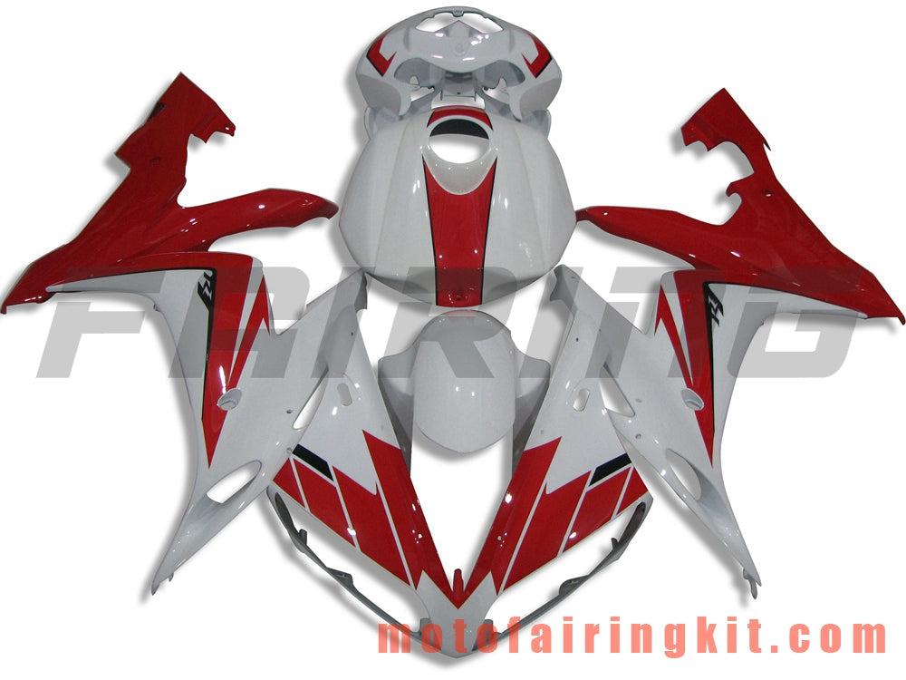 Fairing Kits Fit for YZF-1000 R1 2004 2005 2006 YZF 1000 R1 04 05 06 Plastic ABS Injection Mold Complete Motorcycle Body Aftermarket Bodywork Frame (Red & White) B057