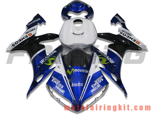 Fairing Kits Fit for YZF-1000 R1 2004 2005 2006 YZF 1000 R1 04 05 06 Plastic ABS Injection Mold Complete Motorcycle Body Aftermarket Bodywork Frame (Blue & White) B060