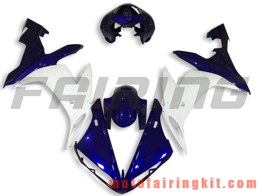 Fairing Kits Fit for YZF-1000 R1 2004 2005 2006 YZF 1000 R1 04 05 06 Plastic ABS Injection Mold Complete Motorcycle Body Aftermarket Bodywork Frame (Blue & White) B067