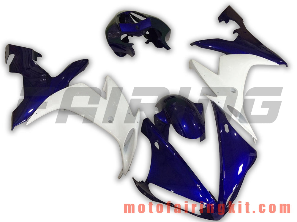 Fairing Kits Fit for YZF-1000 R1 2004 2005 2006 YZF 1000 R1 04 05 06 Plastic ABS Injection Mold Complete Motorcycle Body Aftermarket Bodywork Frame (Blue & White) B067