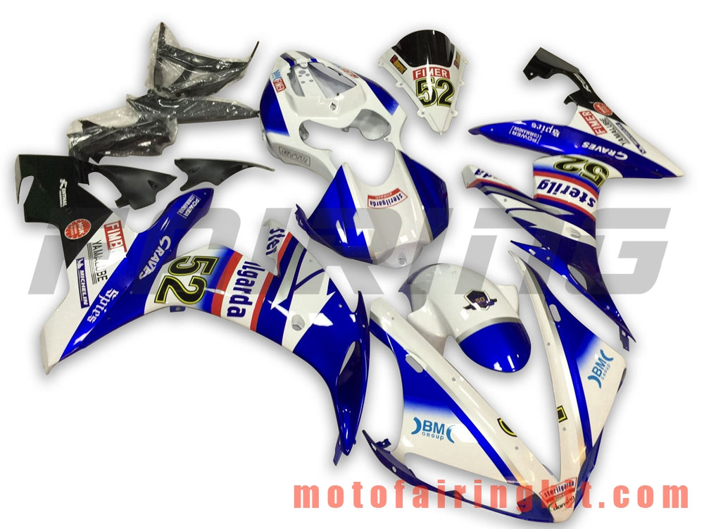 Fairing Kits Fit for YZF-1000 R1 2004 2005 2006 YZF 1000 R1 04 05 06 Plastic ABS Injection Mold Complete Motorcycle Body Aftermarket Bodywork Frame (Blue & White) B070