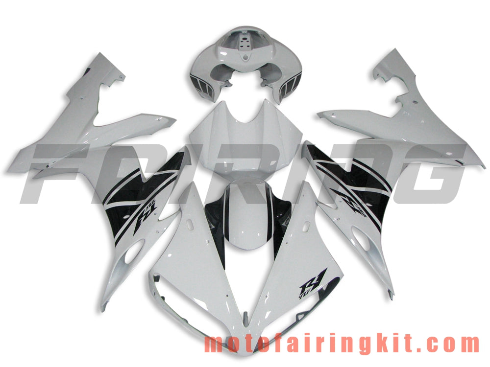 Fairing Kits Fit for YZF-1000 R1 2004 2005 2006 YZF 1000 R1 04 05 06 Plastic ABS Injection Mold Complete Motorcycle Body Aftermarket Bodywork Frame (White & Black) B071