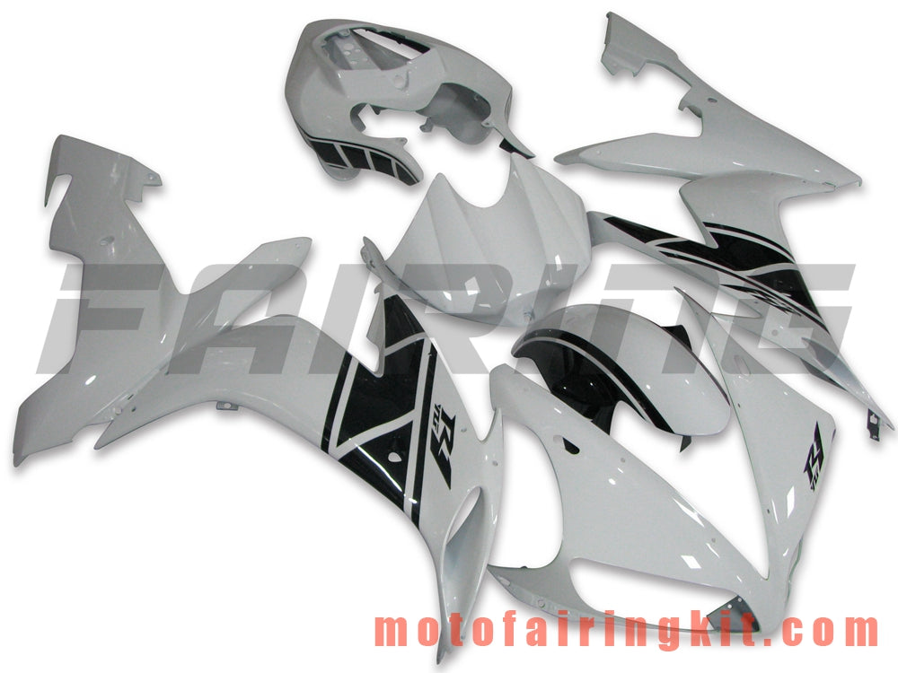 Fairing Kits Fit for YZF-1000 R1 2004 2005 2006 YZF 1000 R1 04 05 06 Plastic ABS Injection Mold Complete Motorcycle Body Aftermarket Bodywork Frame (White & Black) B071