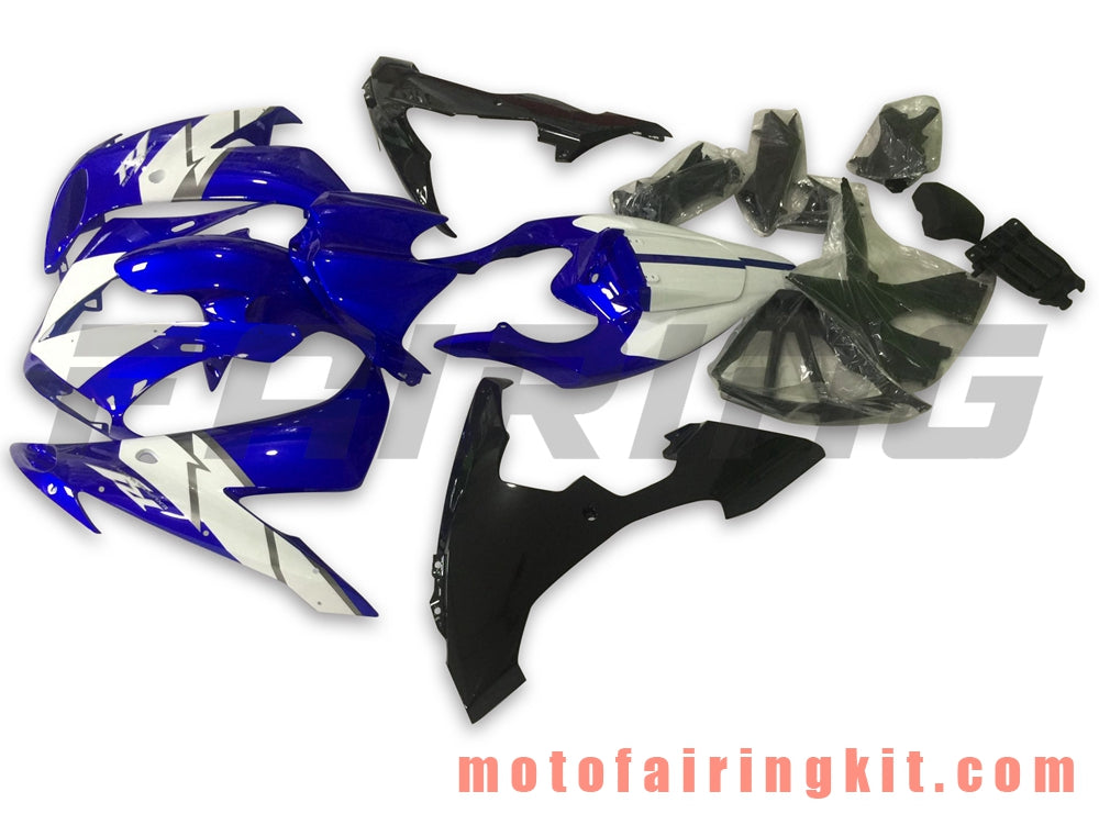 Fairing Kits Fit for YZF-1000 R1 2004 2005 2006 YZF 1000 R1 04 05 06 Plastic ABS Injection Mold Complete Motorcycle Body Aftermarket Bodywork Frame (Blue & White) B073