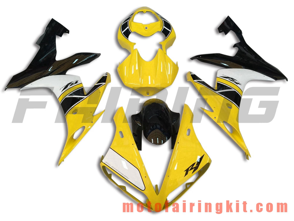 Fairing Kits Fit for YZF-1000 R1 2004 2005 2006 YZF 1000 R1 04 05 06 Plastic ABS Injection Mold Complete Motorcycle Body Aftermarket Bodywork Frame (Yellow & Black) B075