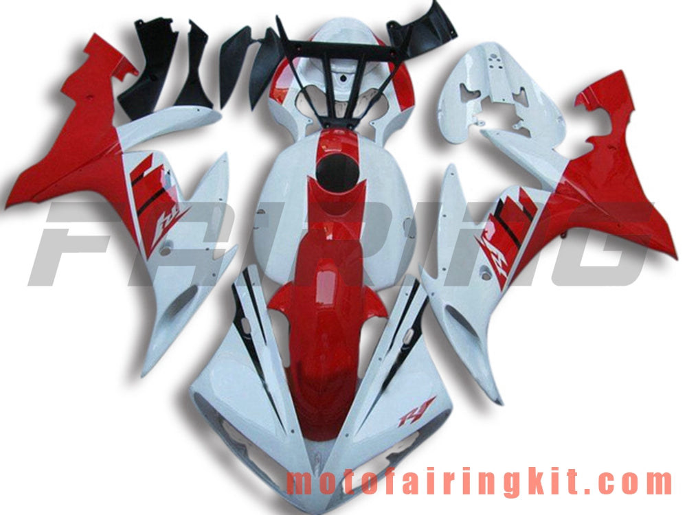 フェアリングキット YZF-1000 R1 2004 2005 2006 YZF 1000 R1 04 05 06 プラスチック ABS 射出成型 完全なオートバイボディ アフターマーケットボディワークフレーム (レッド &amp; ホワイト) B078