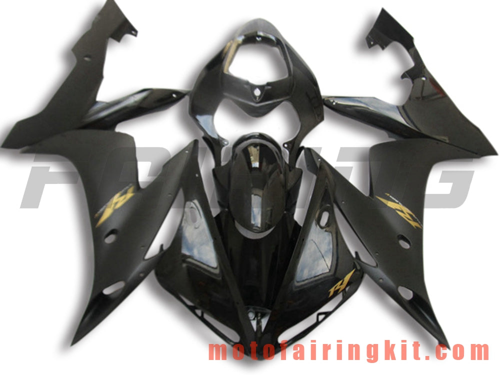 Fairing Kits Fit for YZF-1000 R1 2004 2005 2006 YZF 1000 R1 04 05 06 Plastic ABS Injection Mold Complete Motorcycle Body Aftermarket Bodywork Frame (Black) B079