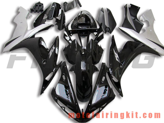 Fairing Kits Fit for YZF-1000 R1 2004 2005 2006 YZF 1000 R1 04 05 06 Plastic ABS Injection Mold Complete Motorcycle Body Aftermarket Bodywork Frame (Black & Silver) B081