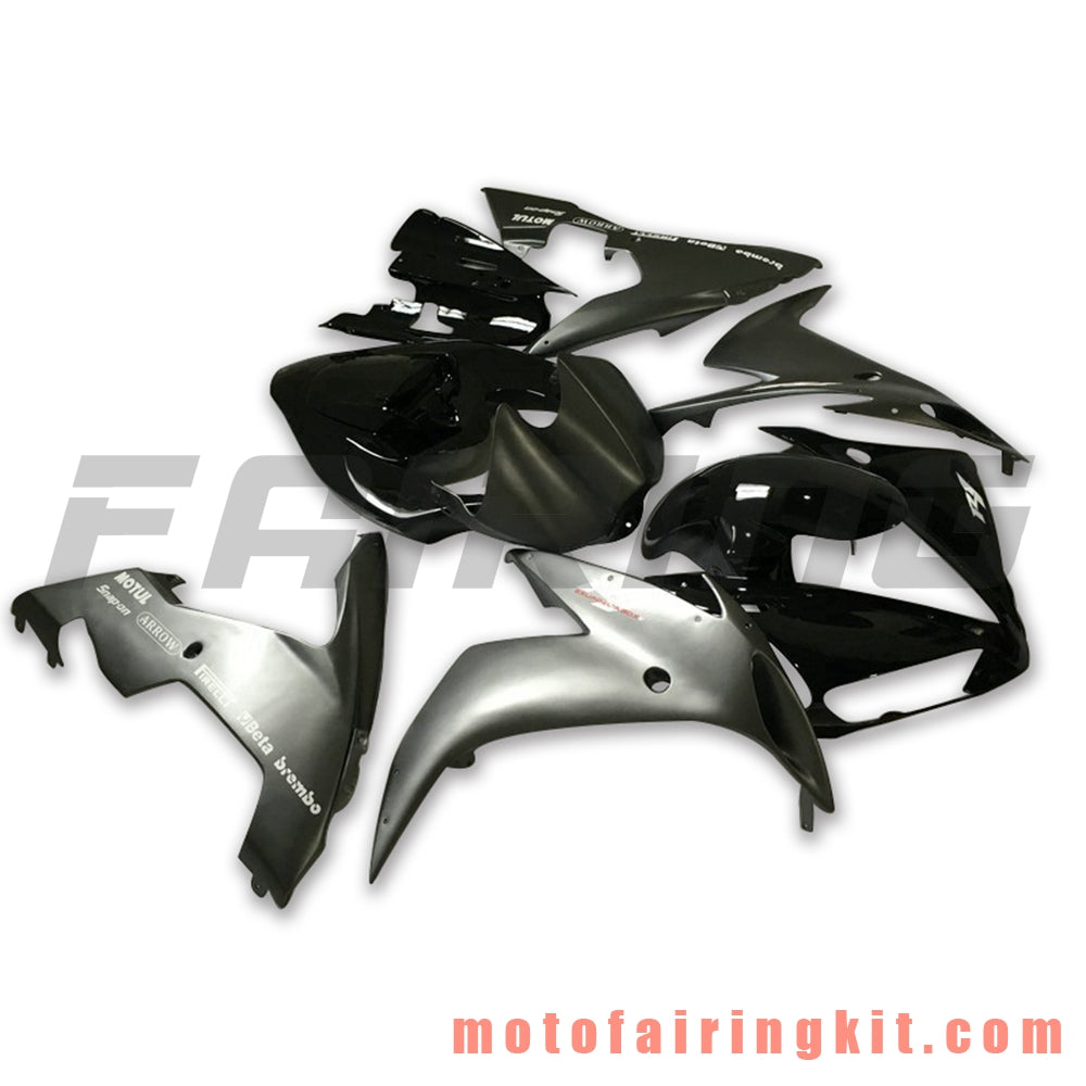 Fairing Kits Fit for YZF-1000 R1 2004 2005 2006 YZF 1000 R1 04 05 06 Plastic ABS Injection Mold Complete Motorcycle Body Aftermarket Bodywork Frame (Black & Gray) B086