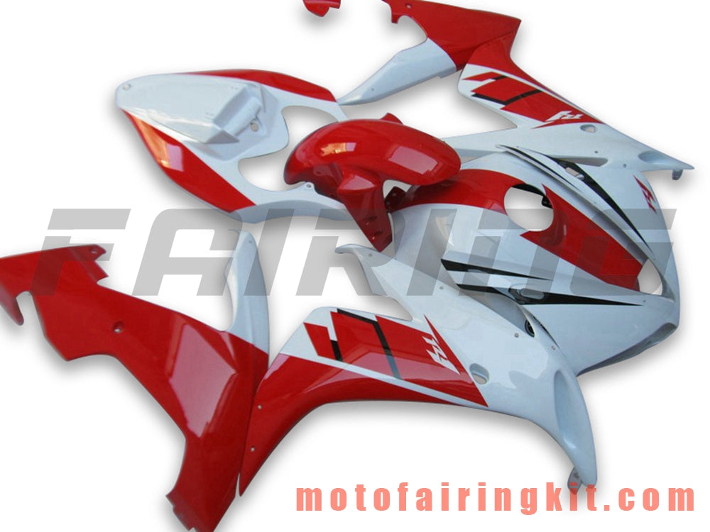 Fairing Kits Fit for YZF-1000 R1 2004 2005 2006 YZF 1000 R1 04 05 06 Plastic ABS Injection Mold Complete Motorcycle Body Aftermarket Bodywork Frame (Red & White) B087