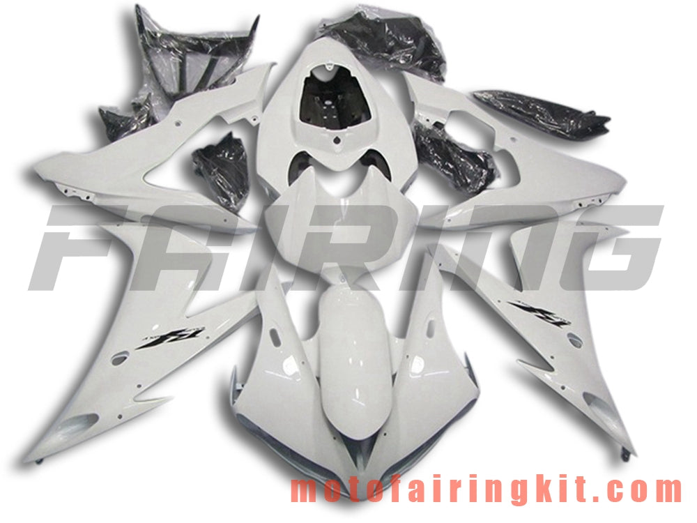 Fairing Kits Fit for YZF-1000 R1 2004 2005 2006 YZF 1000 R1 04 05 06 Plastic ABS Injection Mold Complete Motorcycle Body Aftermarket Bodywork Frame (White) B089