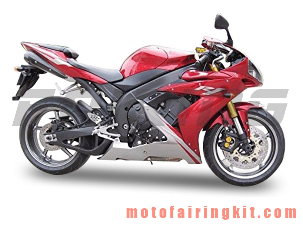 Kits de carenado aptos para YZF-1000 R1 2004 2005 2006 YZF 1000 R1 04 05 06 Molde de inyección de plástico ABS Carrocería completa para motocicleta Marco de carrocería de posventa (rojo y plateado) B093