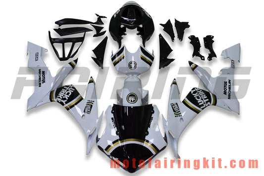 Fairing Kits Fit for YZF-1000 R1 2004 2005 2006 YZF 1000 R1 04 05 06 Plastic ABS Injection Mold Complete Motorcycle Body Aftermarket Bodywork Frame (White & Black) B100