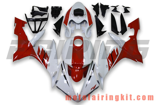 Fairing Kits Fit for YZF-1000 R1 2004 2005 2006 YZF 1000 R1 04 05 06 Plastic ABS Injection Mold Complete Motorcycle Body Aftermarket Bodywork Frame (Red & White) B102