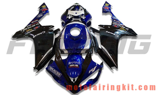 フェアリングキット YZF-1000 R1 2007 2008 YZF 1000 R1 07 08 プラスチック ABS 射出成形 完全なオートバイボディ アフターマーケットボディワークフレーム (ブルー &amp; ブラック) B001