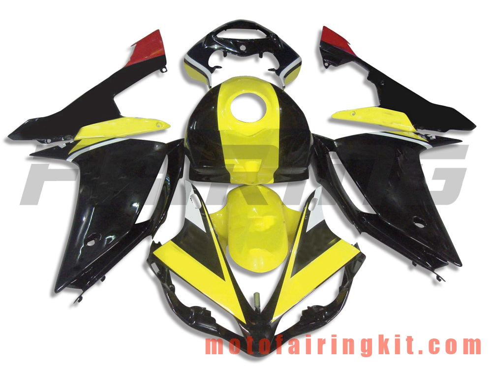 Kits de carenado aptos para YZF-1000 R1 2007 2008 YZF 1000 R1 07 08 Molde de inyección de plástico ABS Carrocería completa para motocicleta Carrocería del mercado de accesorios Marco (amarillo y negro) B006