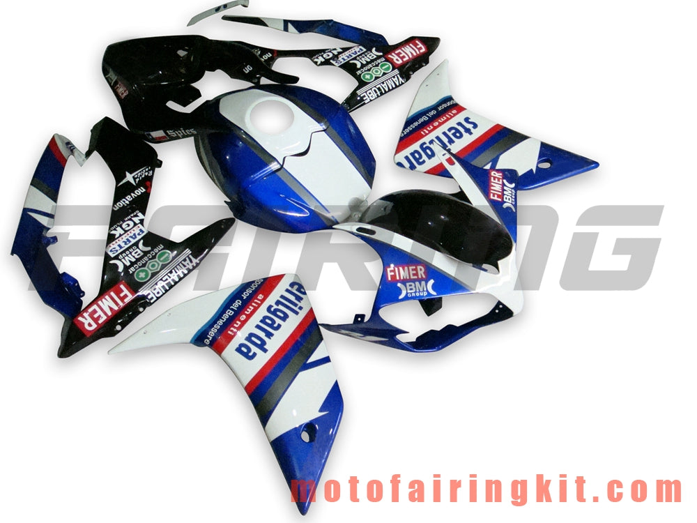 Kits de carenado aptos para YZF-1000 R1 2007 2008 YZF 1000 R1 07 08 Molde de inyección de plástico ABS Carrocería completa para motocicleta Marco de carrocería de posventa (azul y blanco) B007