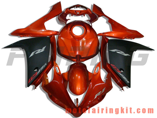 Fairing Kits Fit for YZF-1000 R1 2007 2008 YZF 1000 R1 07 08 Plastic ABS Injection Mold Complete Motorcycle Body Aftermarket Bodywork Frame (Orange & Black) B009