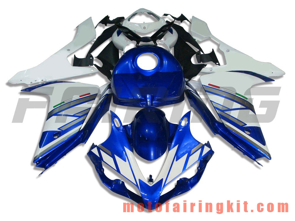 フェアリングキット YZF-1000 R1 2007 2008 YZF 1000 R1 07 08 プラスチック ABS 射出成形 完全なオートバイボディ アフターマーケットボディワークフレーム (ブルー &amp; ホワイト) B011