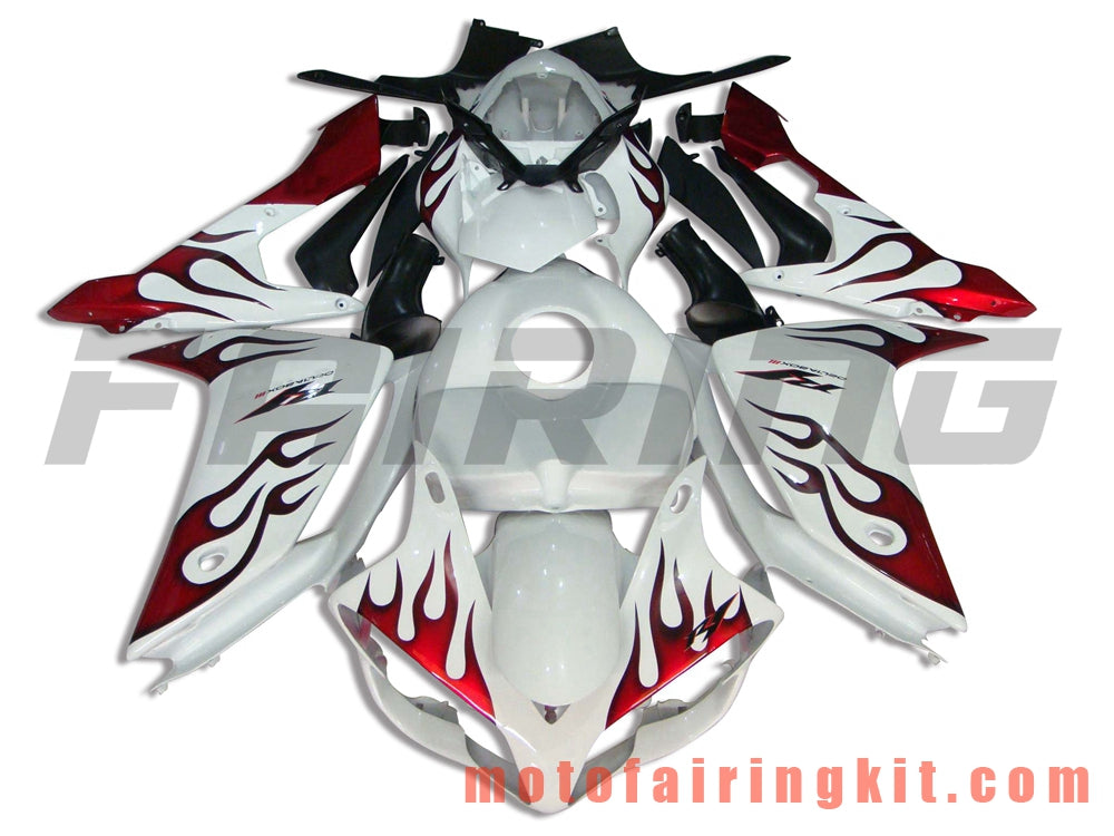 Fairing Kits Fit for YZF-1000 R1 2007 2008 YZF 1000 R1 07 08 Plastic ABS Injection Mold Complete Motorcycle Body Aftermarket Bodywork Frame (White & Orange) B013