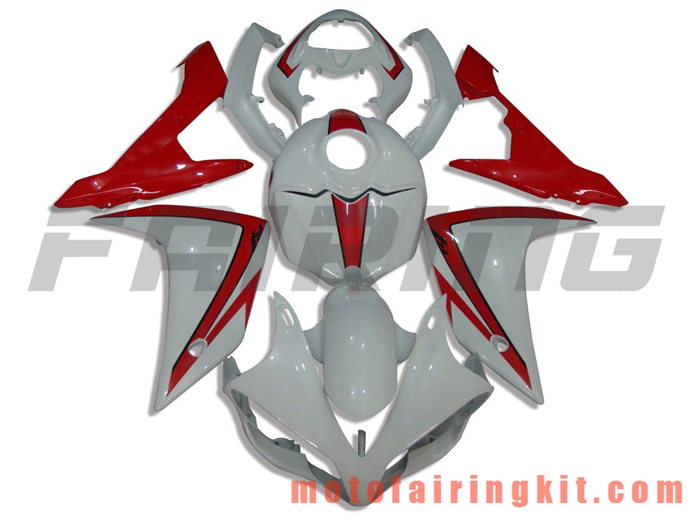 Kits de carenado aptos para YZF-1000 R1 2007 2008 YZF 1000 R1 07 08 Molde de inyección de plástico ABS Carrocería completa para motocicleta Marco de carrocería de posventa (rojo y blanco) B018