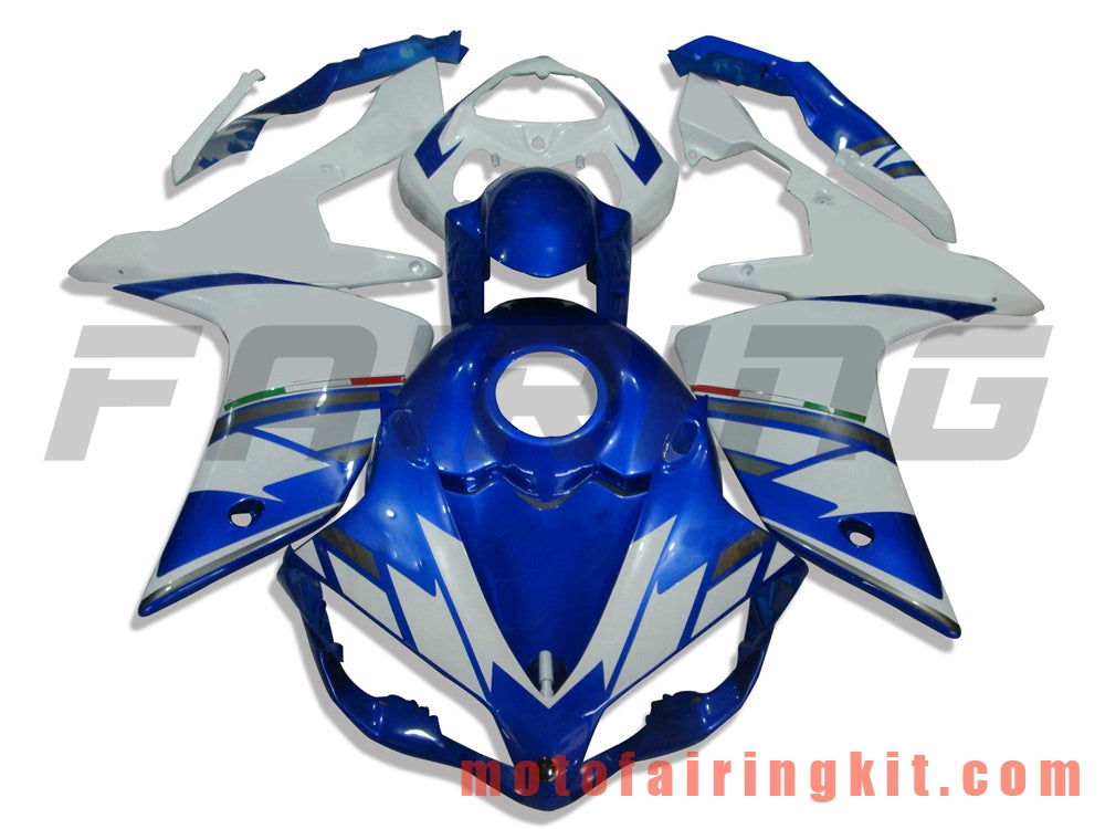 Kits de carenado aptos para YZF-1000 R1 2007 2008 YZF 1000 R1 07 08 Molde de inyección de plástico ABS Carrocería completa para motocicleta Marco de carrocería de posventa (azul y blanco) B021