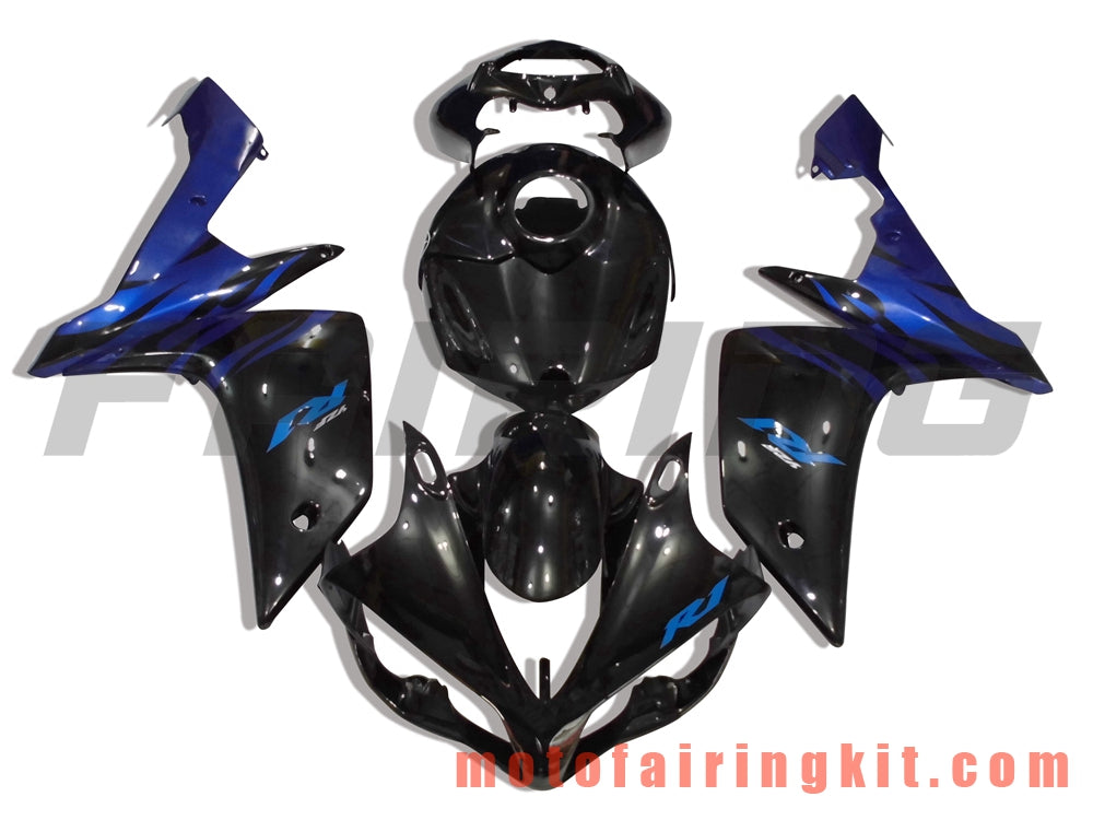 Kits de carenado aptos para YZF-1000 R1 2007 2008 YZF 1000 R1 07 08 Molde de inyección de plástico ABS Carrocería completa para motocicleta Marco de carrocería de posventa (negro y azul) B023