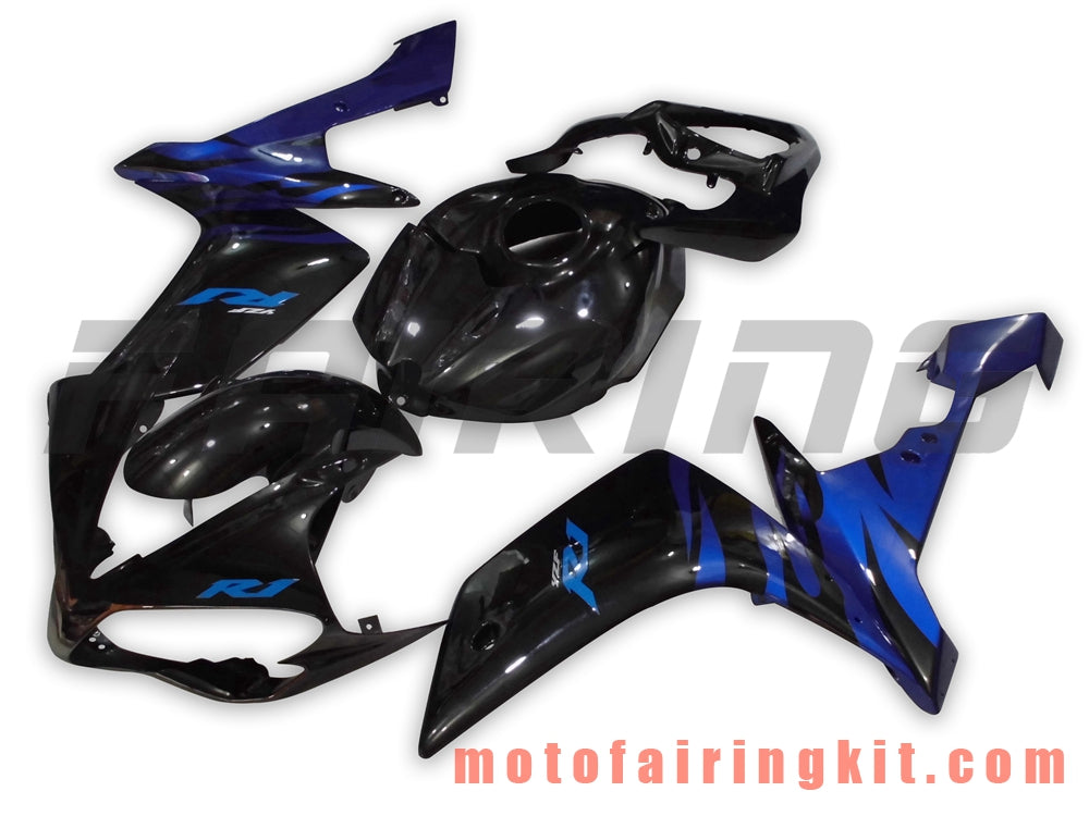 Kits de carenado aptos para YZF-1000 R1 2007 2008 YZF 1000 R1 07 08 Molde de inyección de plástico ABS Carrocería completa para motocicleta Marco de carrocería de posventa (negro y azul) B023