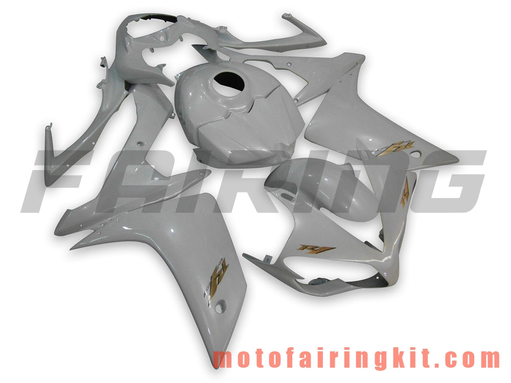 Fairing Kits Fit for YZF-1000 R1 2007 2008 YZF 1000 R1 07 08 Plastic ABS Injection Mold Complete Motorcycle Body Aftermarket Bodywork Frame (White) B026