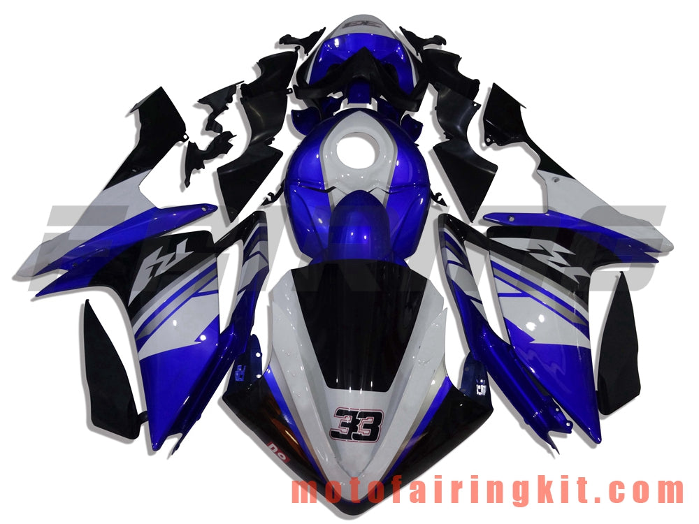 Fairing Kits Fit for YZF-1000 R1 2007 2008 YZF 1000 R1 07 08 Plastic ABS Injection Mold Complete Motorcycle Body Aftermarket Bodywork Frame (Blue & Black) B029