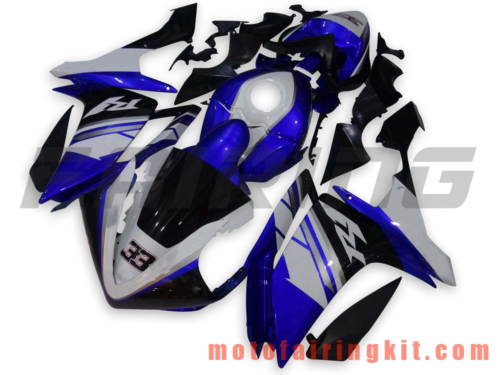 Fairing Kits Fit for YZF-1000 R1 2007 2008 YZF 1000 R1 07 08 Plastic ABS Injection Mold Complete Motorcycle Body Aftermarket Bodywork Frame (Blue & Black) B029