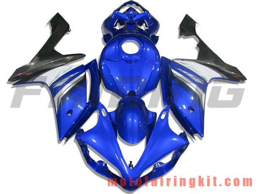 Fairing Kits Fit for YZF-1000 R1 2007 2008 YZF 1000 R1 07 08 Plastic ABS Injection Mold Complete Motorcycle Body Aftermarket Bodywork Frame (Blue & White) B034