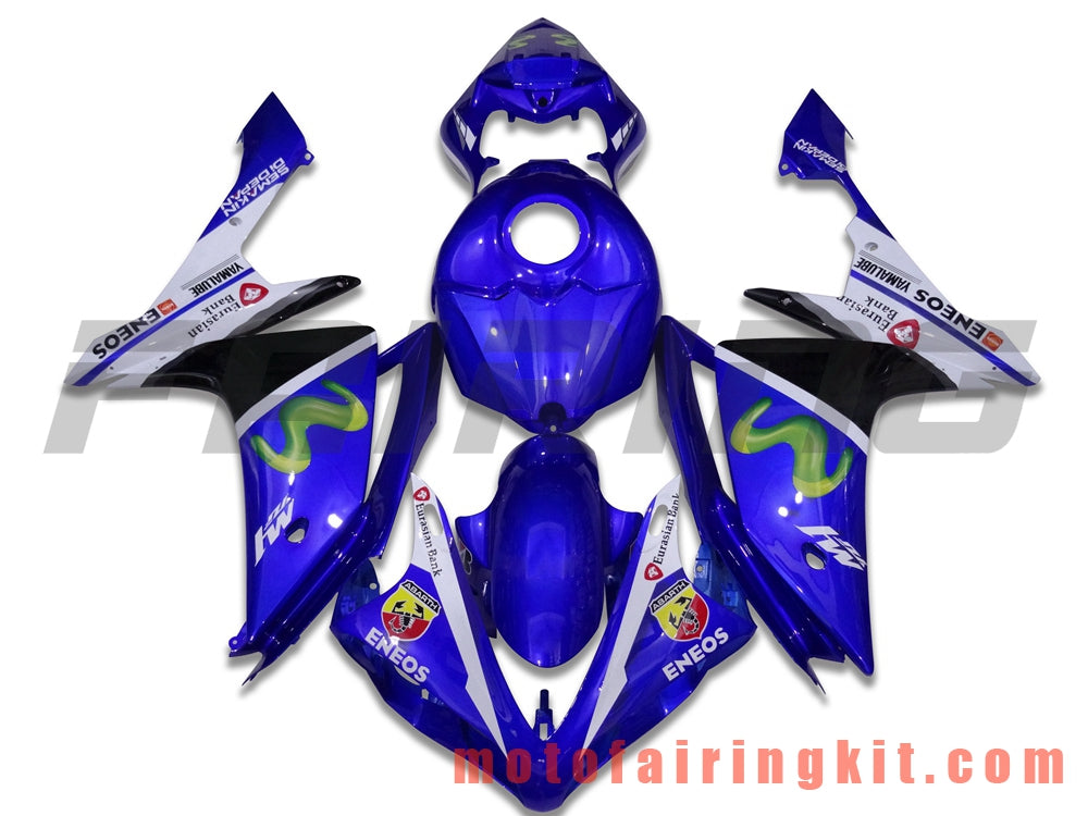 Kits de carenado aptos para YZF-1000 R1 2007 2008 YZF 1000 R1 07 08 Molde de inyección de plástico ABS Carrocería completa para motocicleta Marco de carrocería de posventa (azul) B035