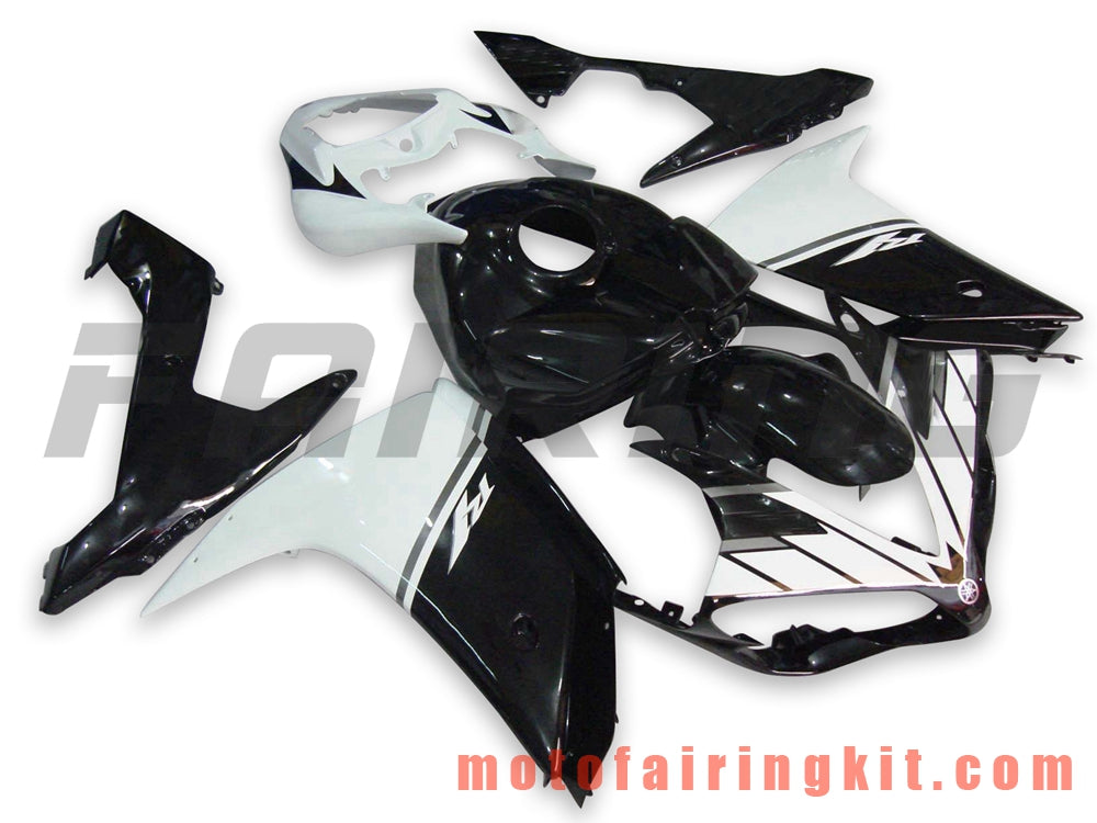 Fairing Kits Fit for YZF-1000 R1 2007 2008 YZF 1000 R1 07 08 Plastic ABS Injection Mold Complete Motorcycle Body Aftermarket Bodywork Frame (Black & White) B038