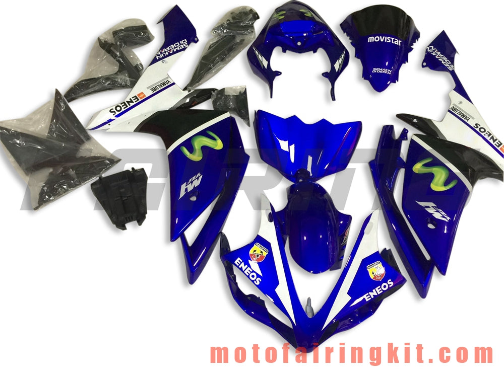 Kits de carenado aptos para YZF-1000 R1 2007 2008 YZF 1000 R1 07 08 Molde de inyección de plástico ABS Carrocería completa para motocicleta Marco de carrocería de posventa (azul y negro) B043