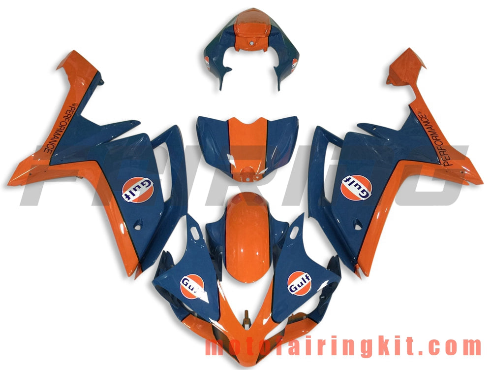 Fairing Kits Fit for YZF-1000 R1 2007 2008 YZF 1000 R1 07 08 Plastic ABS Injection Mold Complete Motorcycle Body Aftermarket Bodywork Frame (Orange & Blue) B045