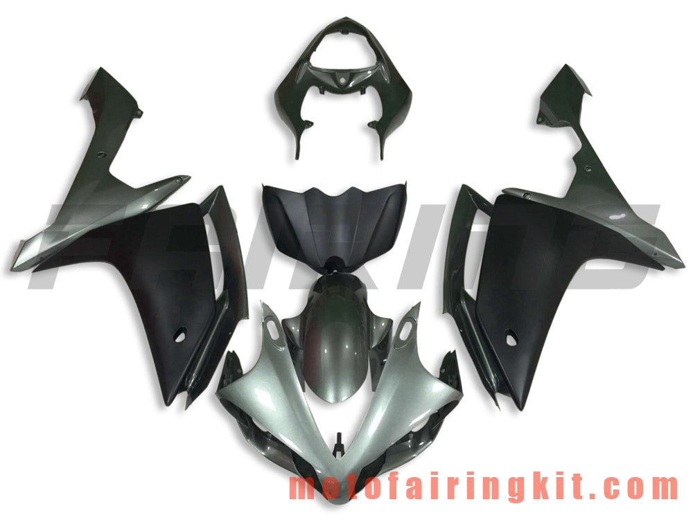 フェアリングキット YZF-1000 R1 2007 2008 YZF 1000 R1 07 08 プラスチック ABS 射出成形 完全なオートバイボディ アフターマーケットボディワークフレーム (ブラック &amp; グレー) B047