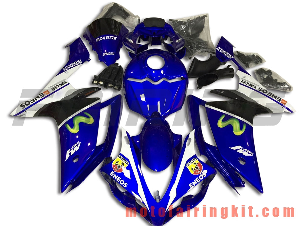 Fairing Kits Fit for YZF-1000 R1 2007 2008 YZF 1000 R1 07 08 Plastic ABS Injection Mold Complete Motorcycle Body Aftermarket Bodywork Frame (Blue & White) B048