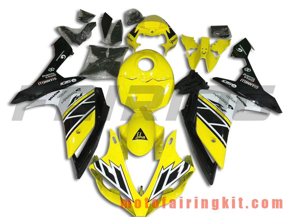 Fairing Kits Fit for YZF-1000 R1 2007 2008 YZF 1000 R1 07 08 Plastic ABS Injection Mold Complete Motorcycle Body Aftermarket Bodywork Frame (Yellow & Black) B049