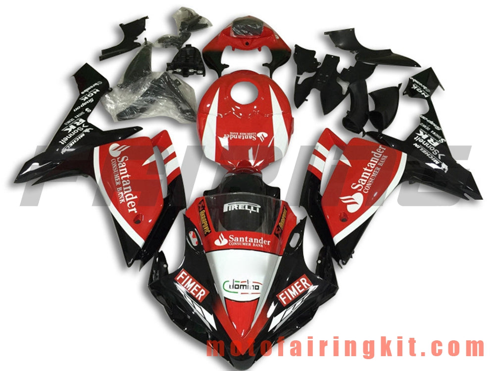 フェアリングキット YZF-1000 R1 2007 2008 YZF 1000 R1 07 08 プラスチック ABS 射出成型 完全なオートバイボディ アフターマーケットボディワークフレーム (レッド &amp; ブラック) B053