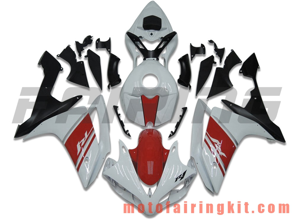 Fairing Kits Fit for YZF-1000 R1 2007 2008 YZF 1000 R1 07 08 Plastic ABS Injection Mold Complete Motorcycle Body Aftermarket Bodywork Frame (White & Red) B060