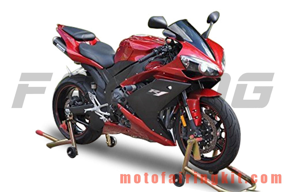 Kits de carenado aptos para YZF-1000 R1 2007 2008 YZF 1000 R1 07 08 Molde de inyección de plástico ABS Carrocería completa para motocicleta Marco de carrocería de posventa (rojo y negro) B066