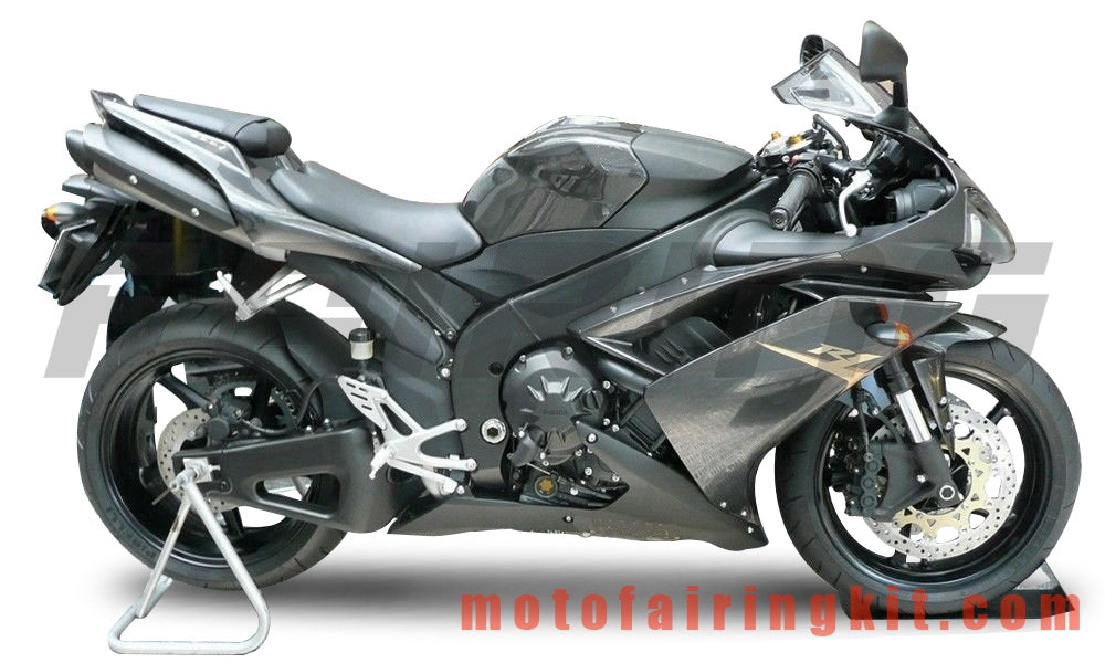 Fairing Kits Fit for YZF-1000 R1 2007 2008 YZF 1000 R1 07 08 Plastic ABS Injection Mold Complete Motorcycle Body Aftermarket Bodywork Frame (Gray & Black) B067