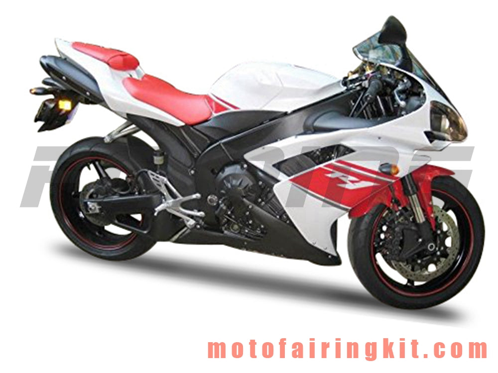 フェアリングキット YZF-1000 R1 2007 2008 YZF 1000 R1 07 08 プラスチック ABS 射出成形 完全なオートバイボディ アフターマーケットボディワークフレーム (ホワイト &amp; レッド) B068