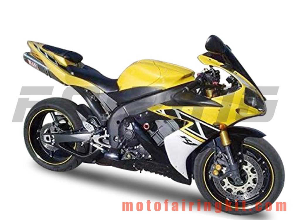 Fairing Kits Fit for YZF-1000 R1 2007 2008 YZF 1000 R1 07 08 Plastic ABS Injection Mold Complete Motorcycle Body Aftermarket Bodywork Frame (Yellow & Black) B070