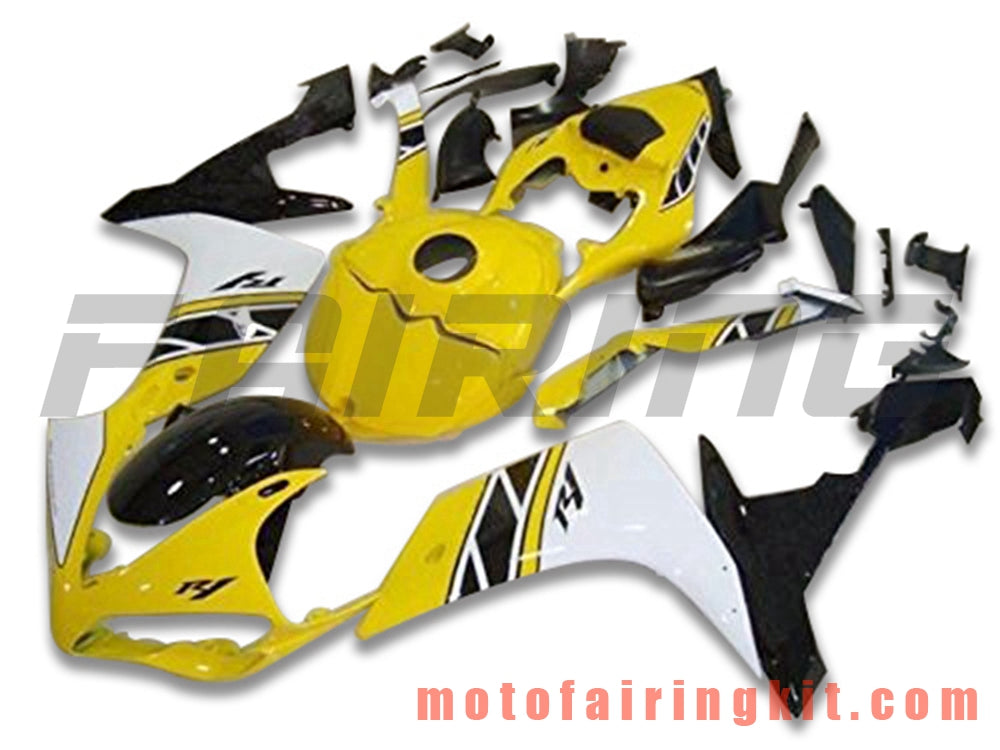 Fairing Kits Fit for YZF-1000 R1 2007 2008 YZF 1000 R1 07 08 Plastic ABS Injection Mold Complete Motorcycle Body Aftermarket Bodywork Frame (Yellow & Black) B070