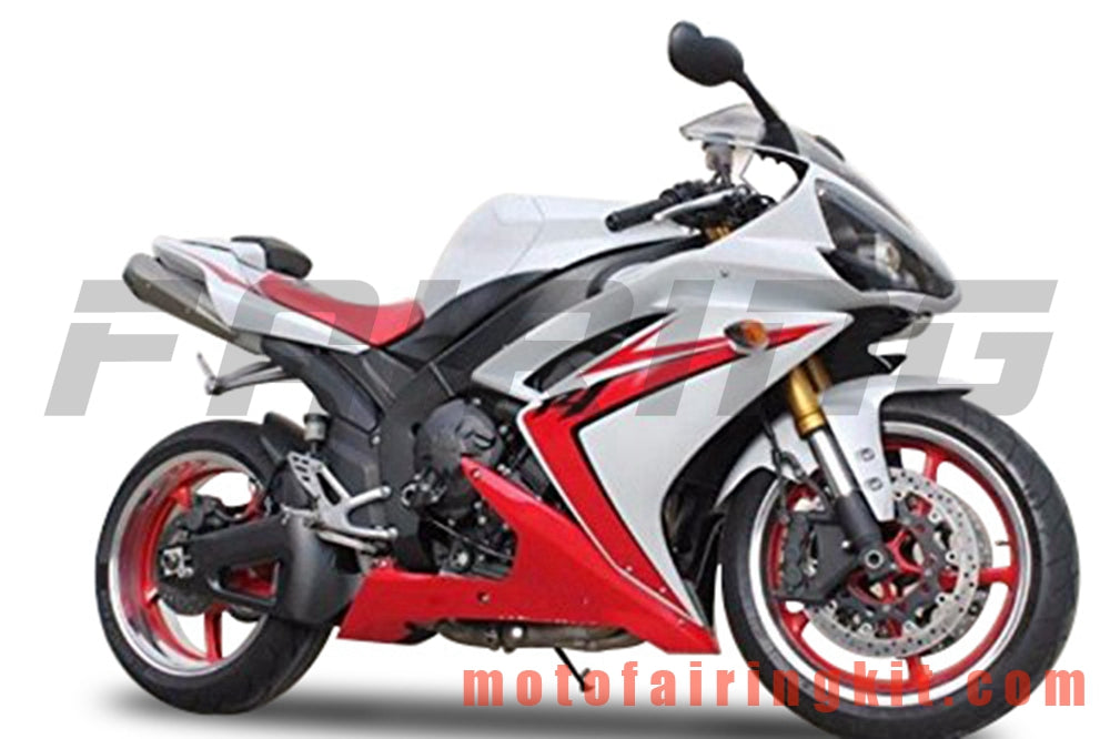 フェアリングキット YZF-1000 R1 2007 2008 YZF 1000 R1 07 08 プラスチック ABS 射出成形 完全なオートバイボディ アフターマーケットボディワークフレーム (ホワイト &amp; レッド) B071